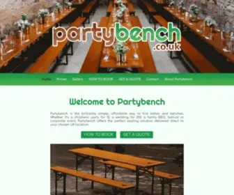 Partybench.co.uk(Partybench furniture hire UK) Screenshot