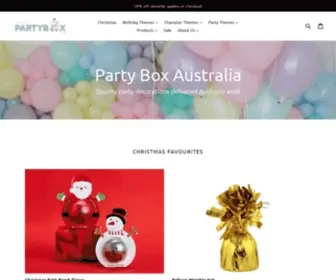 Partybox.com.au(The Australian Party Box Company) Screenshot