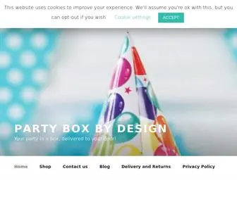 Partyboxbydesign.co.uk(Your party in a box) Screenshot