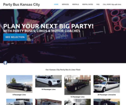 Partybuskansascity.net(Cheap party bus rental in Kansas) Screenshot