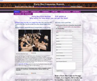 Partybuslimorentals.com(Party bus Orange country for Bachelor Bachelorette limo) Screenshot