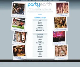 Partyearth.com(Bars, Clubs, Restaurants, Nightlife and Events Guide) Screenshot
