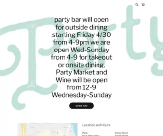 Partyeugene.com(Party Downtown Party Bar Party on Friendly take out menu) Screenshot