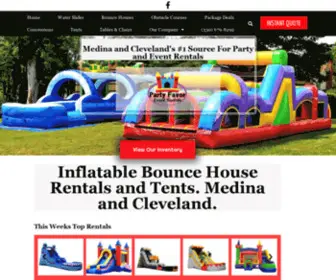 Partyfavoreventrentals.com(Bounce House Rentals Inflatable Rentals Tent Rentals Cleveland Medina) Screenshot