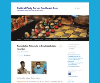 Partyforumseasia.org(Political Party Forum Southeast Asia) Screenshot