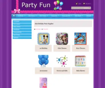 Partyfun.co.nz(Kids birthday party supplies childrens disney batman) Screenshot