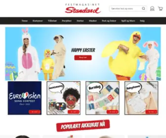 Partykostymer.com(Kostymer, parykker, hatter) Screenshot