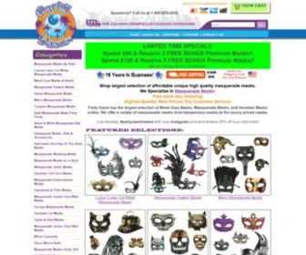 Partyoasis.com(Masquerade Masks for Masquerade Balls) Screenshot