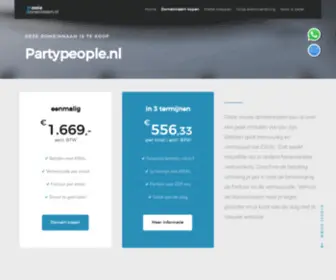 Partypeople.nl(Domeinnaam) Screenshot