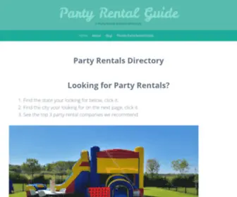 Partyrentalguide.com(Party Rental Guide) Screenshot