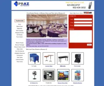 Partyrentalsaz.com(Event Rentals Phoenix) Screenshot