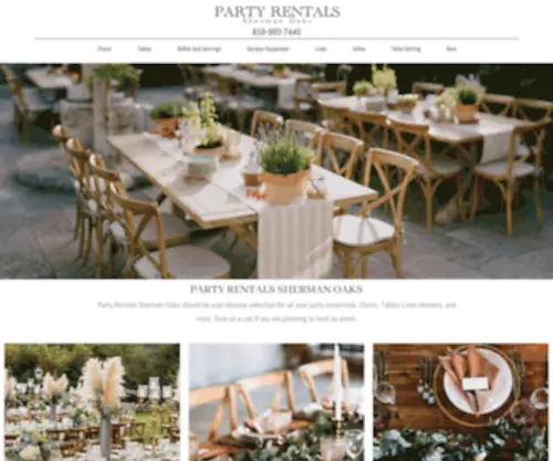 Partyrentalsshermanoaks.com(Party Rentals Sherman Oaks) Screenshot