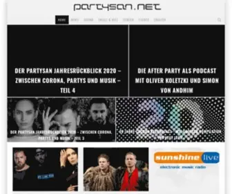 Partysan.net(Elektronische Musik & Klubkultur) Screenshot