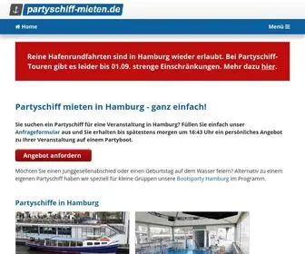 Partyschiff-Mieten.de(Partyschiff mieten in Hamburg) Screenshot