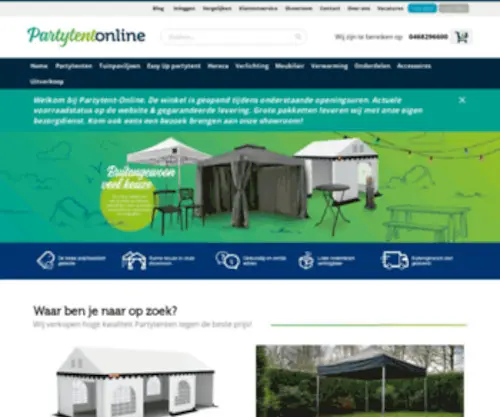 Partytent-Online.be(Online®) Screenshot
