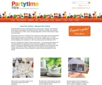 Partytime.com.au(Partytime) Screenshot