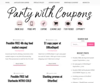 Partywithcoupons.com(Celebrate Savings) Screenshot