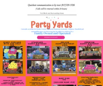 Partyyardsdfw.com(Party Yards) Screenshot