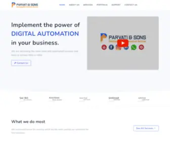 Parvatiandsons.in(Website, e-commerce website, android, and ios app development services) Screenshot