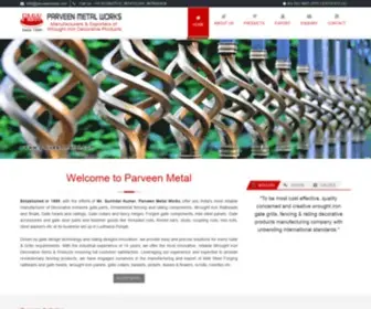 Parveenmetal.com(Wrought iron components) Screenshot