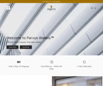 Parvuswallets.com(Premium Wallets and Card Holders with Apple AirTag) Screenshot
