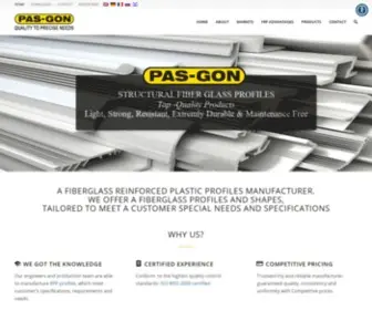 Pas-Gon.com(Pultruded fiberglass profiles and products) Screenshot