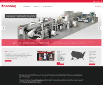 Pasaban.com(Paper converting machinery) Screenshot