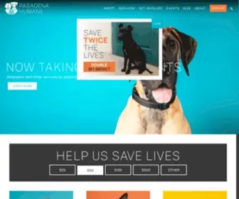 Pasadenahumane.org(Pasadena humane) Screenshot