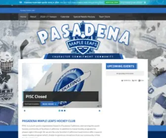 Pasadenamapleleafs.com(Pasadena Maple Leafs) Screenshot