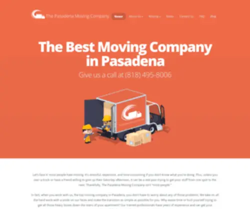 Pasadenamovingcompany.com(Moving Company in Pasadena) Screenshot