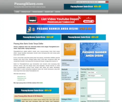 Pasangiklan9.com(Pasang Iklan Baris Gratis Tanpa Daftar) Screenshot