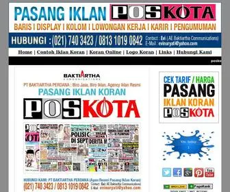 Pasangiklanposkota.com(PASANG IKLAN KORAN POSKOTA) Screenshot