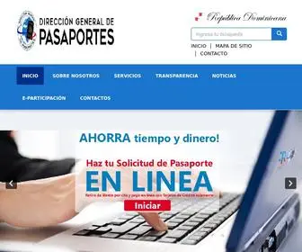 Pasaportes.gob.do(Dirección General de Pasaportes) Screenshot