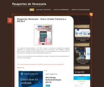 Pasaportesvenezuela.com(Pasaportes de Venezuela) Screenshot