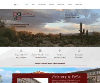 Pasatucson.com(Pulmonary Associates of Southern Arizona) Screenshot