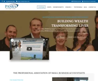 Pasba.org(The Professional Association of Small Business Accountants) Screenshot