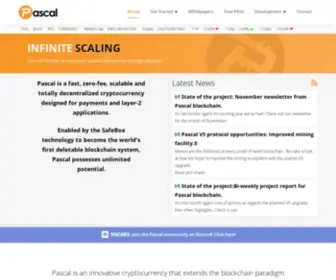 Pascalcoin.org(A completely original cryptocurrency with groundbreaking new technology called SafeBox) Screenshot
