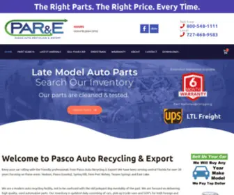 Pascoautosalvagefl.com(Pasco Auto Recycling) Screenshot