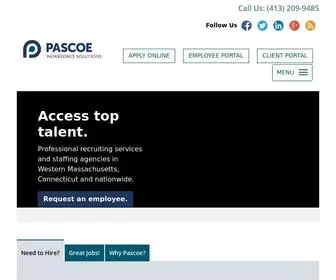 Pascoeworkforcesolutions.com(Staffing Agencies Springfield MA) Screenshot