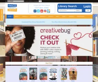 Pascolibraries.org(Pasco County Libraries) Screenshot