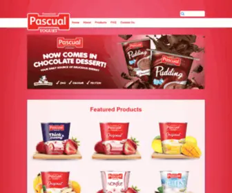 Pascualph.com(Pascual Dairy Products) Screenshot