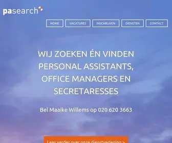 Pasearch.nl(Bureau voor werken in management support) Screenshot