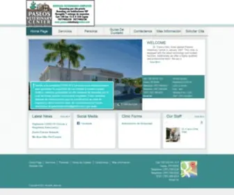 Paseosveterinarycenter.com(Área de Servicio) Screenshot