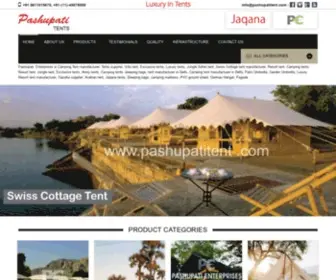 Pashupatitent.com(Pashupati Enterprises) Screenshot