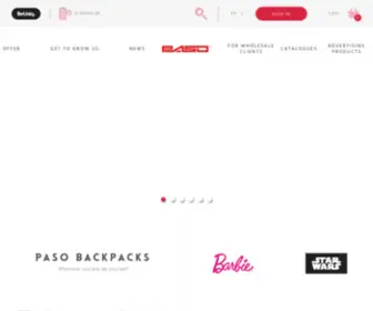 Paso.pl(Producent modnych plecaków dla dzieci i młodzieży) Screenshot