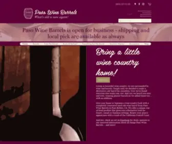 Pasowinebarrels.com(Decorative Wine Barrels) Screenshot