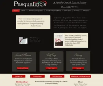 Pasqualinos.com(Pasqualino's Italian Restaurant in Pittsburgh PA) Screenshot