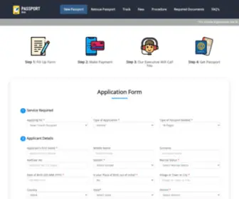 Pass-India.org(Passport Online Application. Process) Screenshot