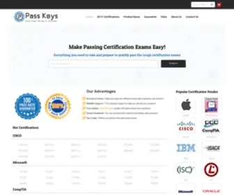 Pass-Keys.com(The key to passing certification exams easily) Screenshot