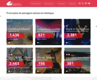Passagensimperdiveis.com.br(Dicas de passagens aéreas nacionais e internacionais em promoção) Screenshot
